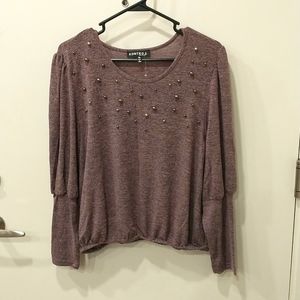 NWOT Embellished Long Sleeve Sweater size XL